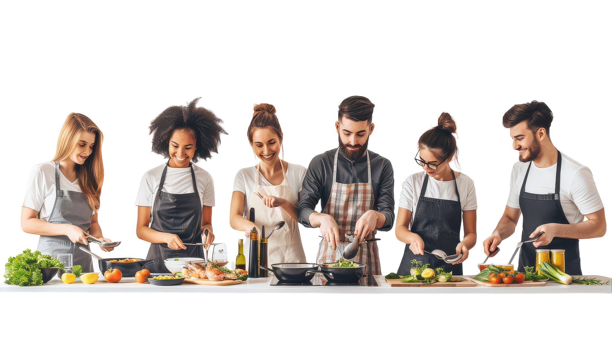 Workshop hands-on cooking in class