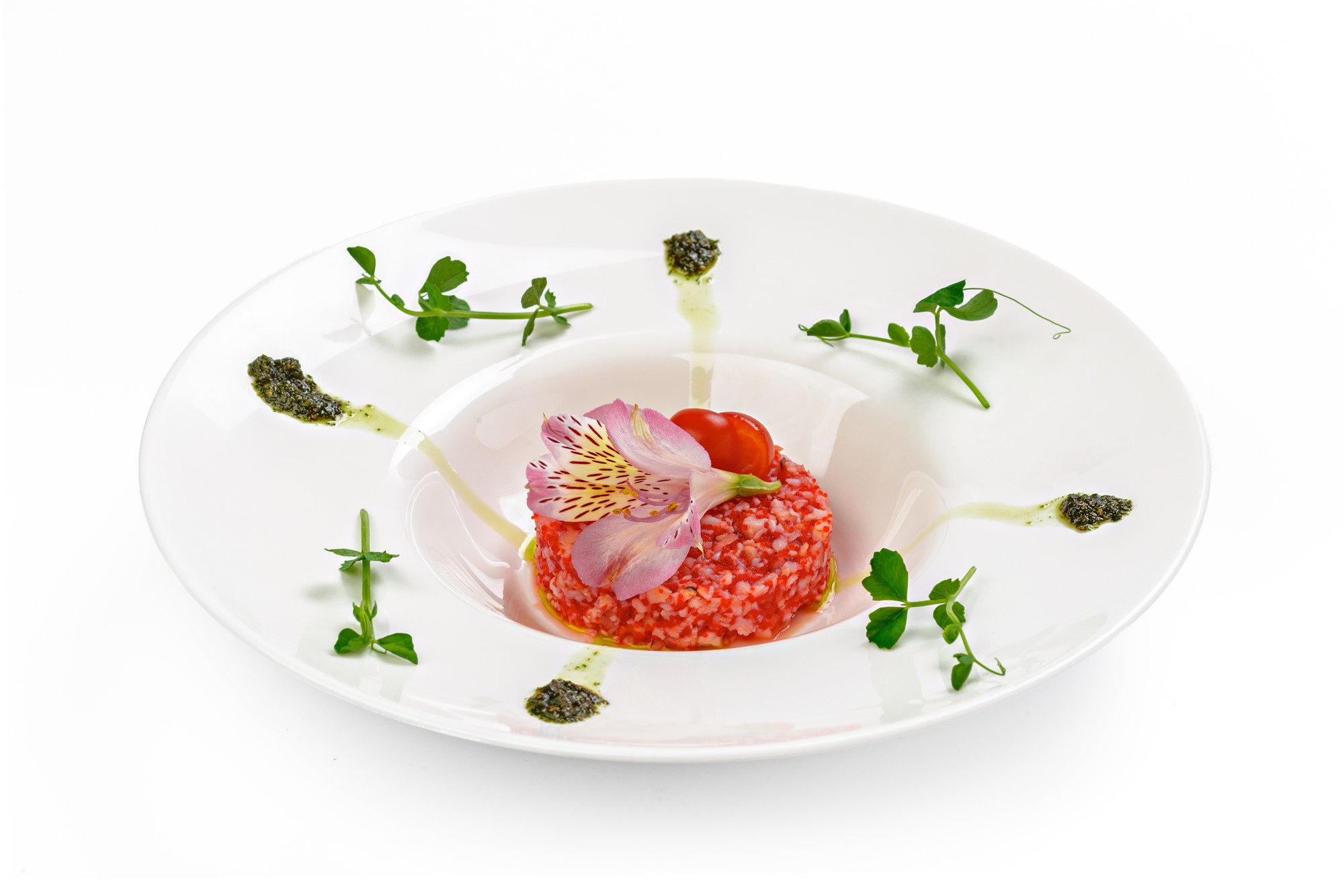Finished plated signature dish